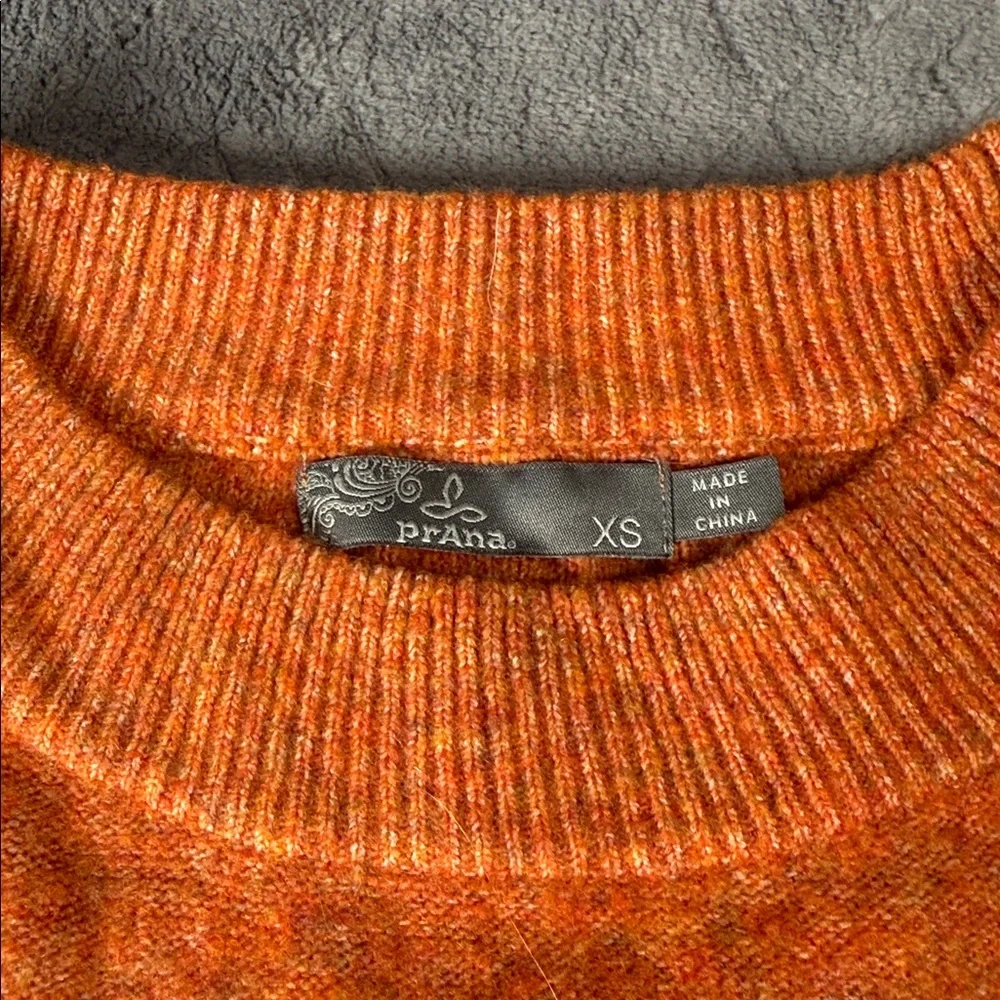 Prana Azure Sweater XS Wool Blend Color Gingerbread